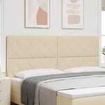 Tête de lit LED vidaXL design blocs en diamant crème 200 cm tissu