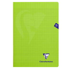 Cahier MIMESYS Piqué Polypro 21 x 29,7 cm 96 pages 90g Séyès Vert CLAIREFONTAINE