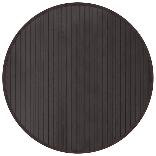 vidaXL Tapis rond marron foncé 100 cm bambou