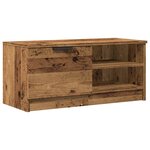 vidaXL Meuble TV vieux bois 80x35x36 5 cm bois d'ingénierie