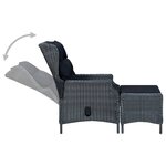 vidaXL Ensemble à manger de jardin 5 Pièces Gris foncé