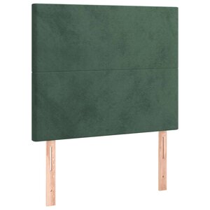 vidaXL Têtes de lit 2 Pièces Vert foncé 80x5x78/88 cm Velours