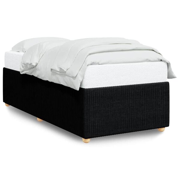 vidaXL Cadre de lit sans matelas noir 90x190 cm tissu