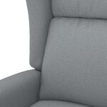 vidaXL Fauteuil de massage inclinable Gris clair Tissu