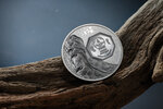 Pièce de monnaie en Argent 1000 Togrog g 62.2 (2 oz) Millésime 2024 Wild Mongolia SNOW LEOPARD (PRÉCOMMANDE)