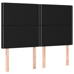 vidaXL Cadre de lit sans matelas noir 140x190 cm tissu