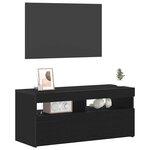 vidaXL Meuble TV Chêne noir 90 x 35 x 40 cm Bois d'ingénierie