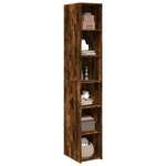vidaXL Buffet haut chêne fumé 30x41x185 cm bois d'ingénierie