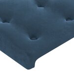 vidaXL Tête de lit à LED Bleu foncé 147x16x118/128 cm Velours