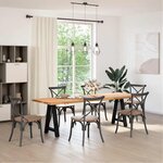 vidaXL Pieds de table à manger en forme de A  2 pièces  noir  50 x (72-73) cm  acier