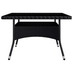 vidaXL Ensemble à manger de jardin 9 Pièces Résine tressée et acacia Noir