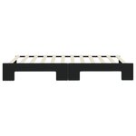 vidaXL Lit de jour avec gigogne sans matelas noir 100x200 cm