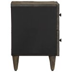 vidaXL Tables chevet 2 Pièces gris clair 40x33x46 cm bois manguier solide