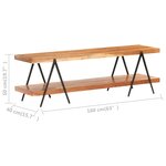 vidaXL Meuble TV 160x40x50 cm Bois d'acacia solide