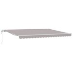 Auvent Rétractable Automatique vidaXL Gris Clair 450x300 cm