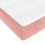 vidaXL Sommier à lattes de lit avec matelas Rose 160x200 cm Velours