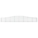 vidaXL Paniers à gabions arqués 25 Pièces 400x50x40/60 cm Fer galvanisé