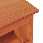 vidaXL Banc d'entrée cire marron 160x28x45 cm bois de pin massif