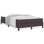 vidaXL Lit à ressorts avec matelas Marron foncé 120 x 190 cm tissu