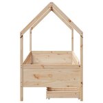 vidaXL Cadre de lit enfants avec tiroirs sans matelas 80x200 cm bois