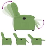 vidaXL Fauteuil inclinable électrique vert clair velours