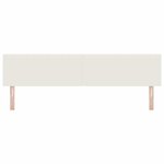 vidaXL Tête de lit avec tête de lit Crème 200 cm Cuir synthétique
