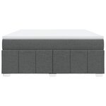 vidaXL Sommier à lattes de lit avec matelas Gris foncé 180x200cm Tissu