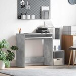 vidaXL Bureau Gris béton 106 x 40 x 88.5 cm Bois d'ingénierie