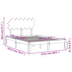 vidaXL Cadre de lit sans matelas bois de pin massif