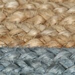 vidaXL Tapis fait à la main Jute avec bord vert olive 120 cm