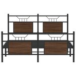 vidaXL Cadre de lit sans matelas chêne marron 140x190 cm