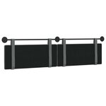 vidaXL Tête de lit suspendue Gris foncé Tissu
