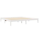 vidaXL Lit bibliothèque sans matelas blanc 180x200 cm bois pin massif