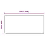 vidaXL Coureur de Tapis MARSA Gris 50 x 100 cm Polyester et PVC