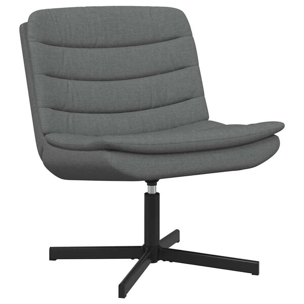 vidaXL Chaise pivotante Gris foncé 63 x 75 x 76 cm tissu
