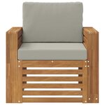 vidaXL Canapé d’extérieur Bois d'acacia massif et polyester Naturel