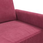 vidaXL Canapé à 2 places Rouge bordeaux 120 cm Velours