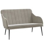 Banc banquette 110 x 76 x 80 cm velours gris clair 02_0010641