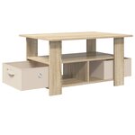 vidaXL Table basse Chêne Sonoma 77 x 55 x 42 cm Bois d'ingénierie