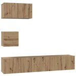 vidaXL Ensemble de meubles TV 4 Pièces chêne artisanal 80 x 30 x 30 cm
