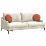 vidaXL Coussins de siège 2 Pièces Rouge orange Ø 40 cm