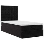 vidaXL Cadre de lit ottoman avec matelas noir 90x190 cm velours