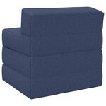 vidaXL Canapé-lit pliable Bleu 200 x 70 x 15 cm Tissu