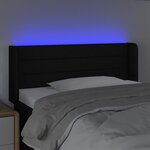 vidaXL Tête de lit à LED Noir 103x16x78/88 cm Tissu