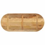 vidaXL Dessus de table 100x40x3 8cm ovale bois massif de manguier brut