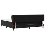 Lit à sommier avec matelas vidaXL Noir 200x200 cm en velours