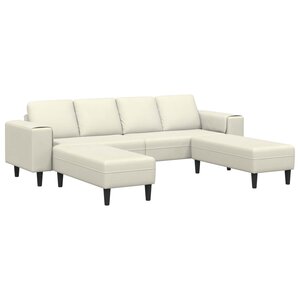 vidaXL Canapé de salon 3 Pièces Crème 250 x 188 x 76 cm