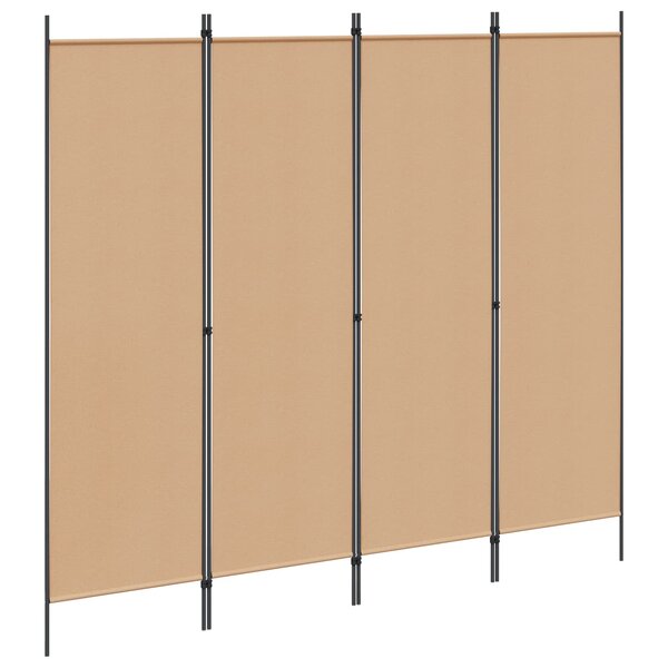 vidaXL Paravent 4 panneaux Beige 200 x 180 cm Tissu