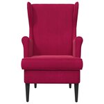vidaXL Fauteuil Bordeaux Velours