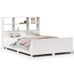 vidaXL Cadre de lit sans matelas blanc 160x200 cm bois de pin massif